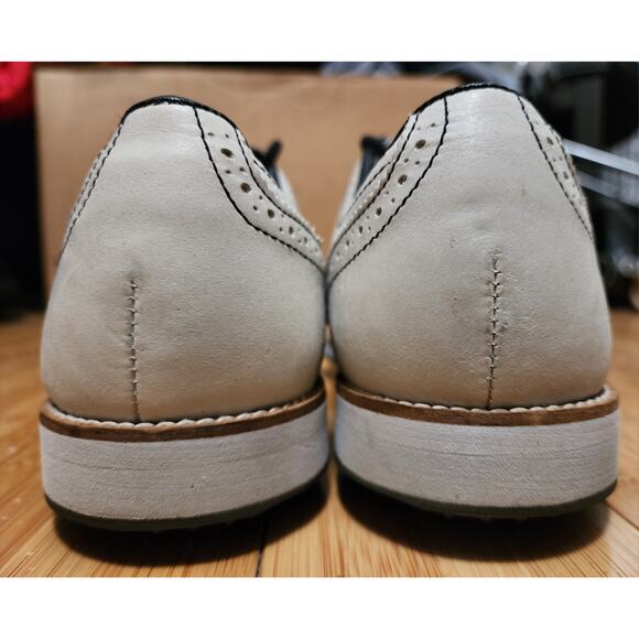 FOOTJOY FJ City 56435 Beige Golf Shoes Leather Men 11 M Waterproof Sports Spikes - Picture 6 of 10